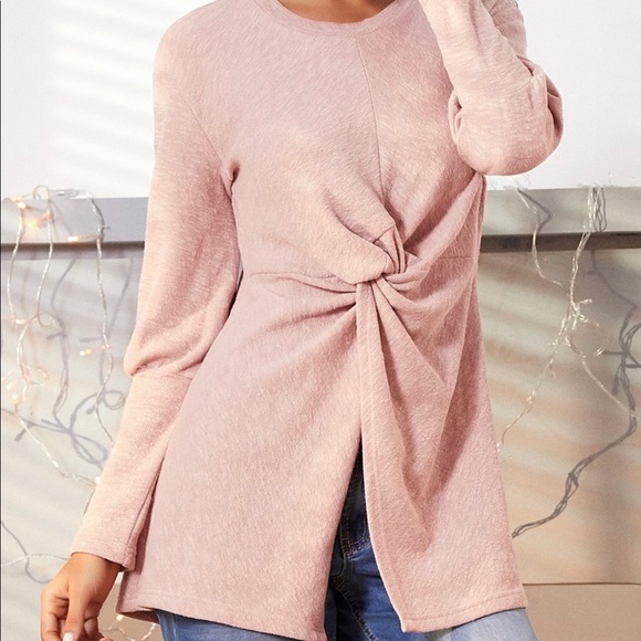 Mauve Twist-Front Tunic - Picture 2 of 7